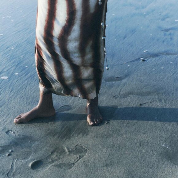 ZARA Women's Silk Blend of The Dye Printed Scarf(Muticolor, Size:M) - Picture 3 of 6